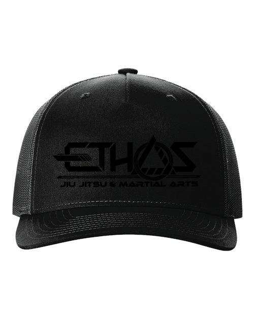 Ethos Jiu Jitsu Black on Black Hat