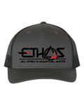 Ethos Jiu Jitsu Black/Red on Charcoal Hat