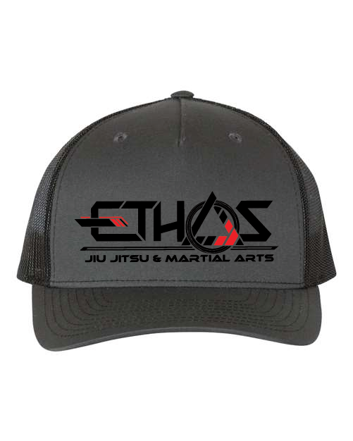 Ethos Jiu Jitsu Black/Red on Charcoal Hat