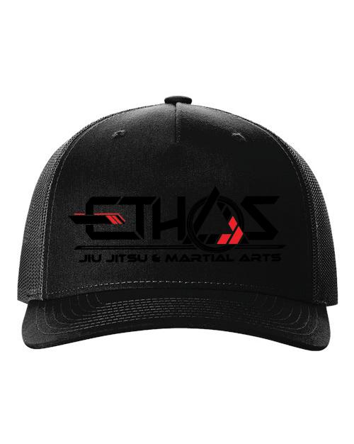 Ethos Jiu Jitsu Black/Red on Black Hat