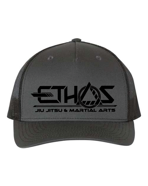 Ethos Jiu Jitsu Black on Charcoal Hat